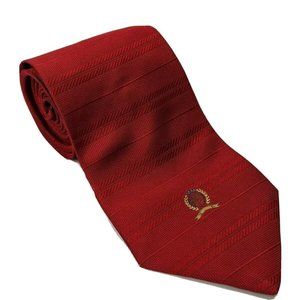 Tommy Hilfiger's Red Striped Woven Crest Tie